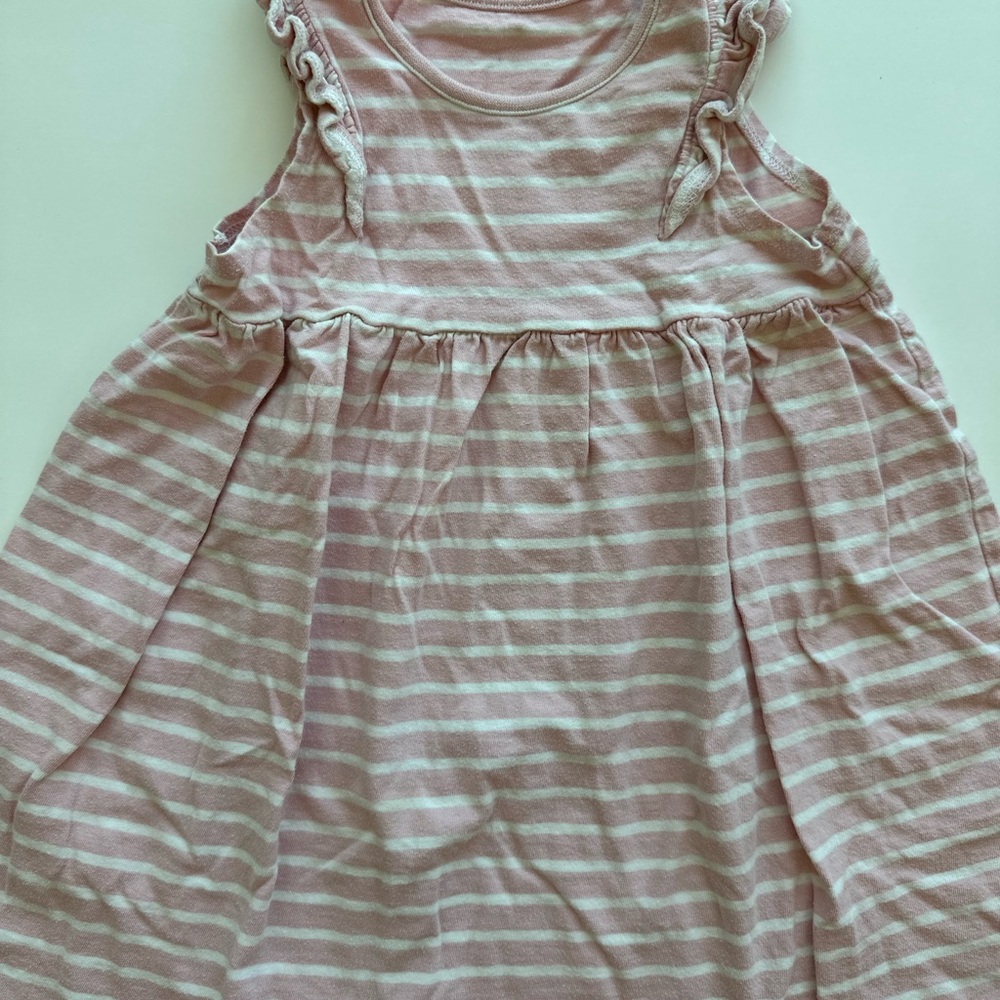 Striped Pink Kids Casual Dress